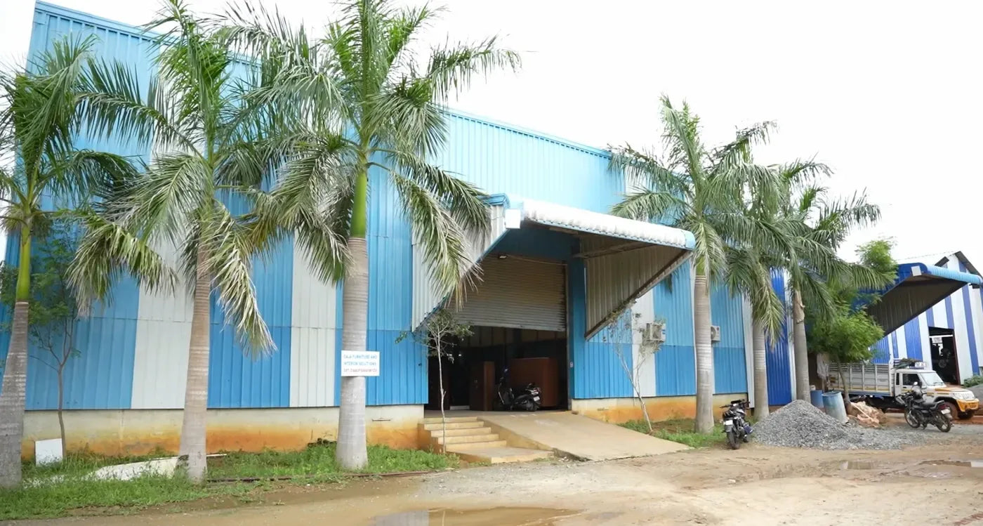 The Kalingaa workshop building in Karaikudi